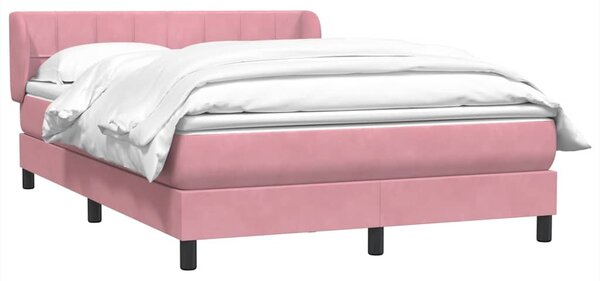 Box spring postel s matrací růžová 160x210 cm samet 3317534