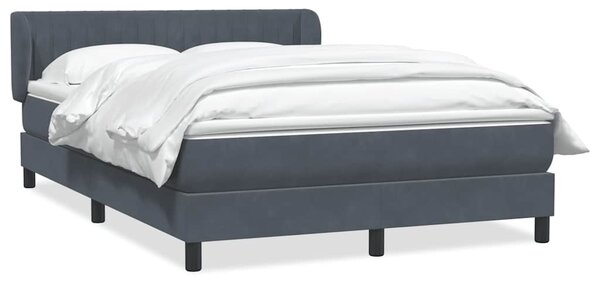 Box spring postel s matrací tmavě šedá 160x210 cm samet 3317698