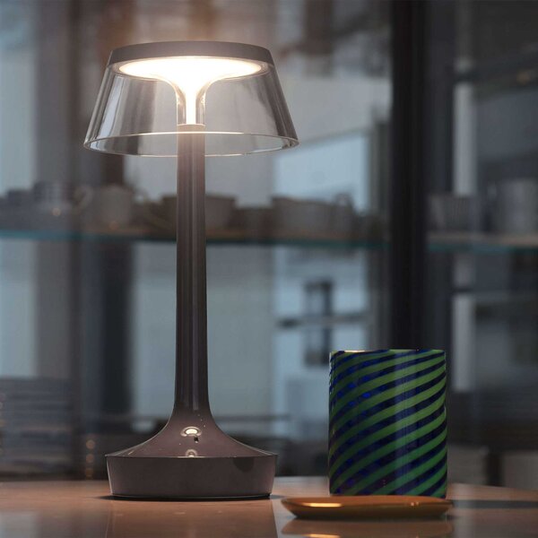 Flos Bon Jour Unplugged LED stolní přenosné svítidlo Šedá