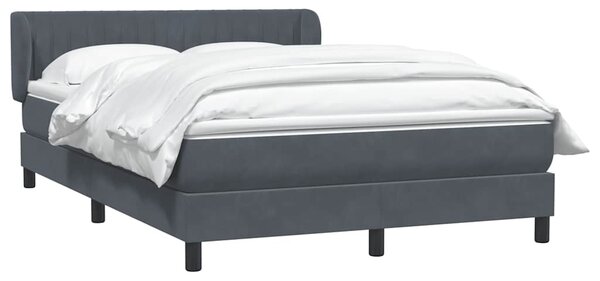 Box spring postel s matrací tmavě šedá 160x210 cm samet 3317698