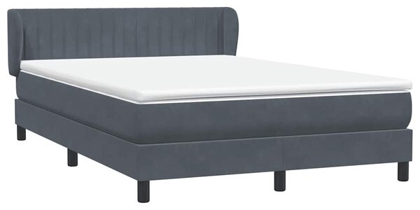 Box spring postel s matrací tmavě šedá 160x210 cm samet 3317698