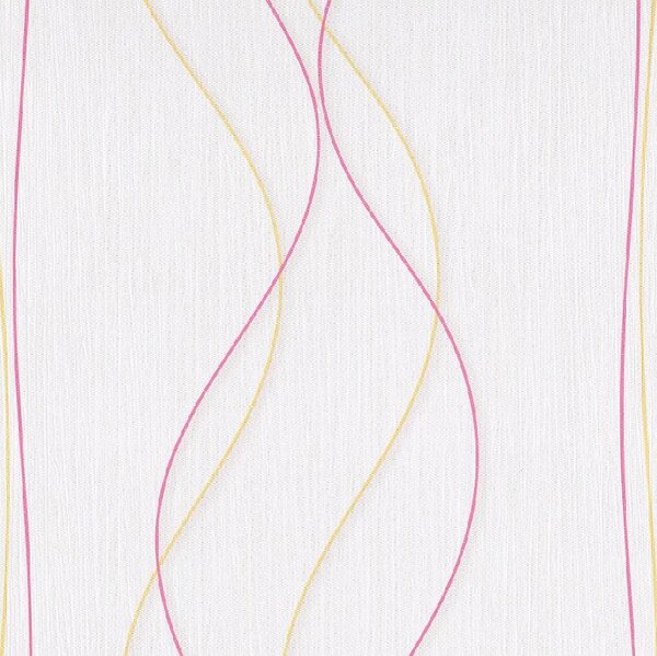 Papírové tapety na zeď Papillon 30001-03, rozměr 10,05 m x 0,53 cm, vlnovky s pruhy růžovo-oranžové, Erismann