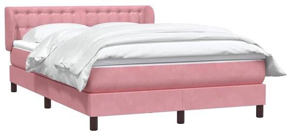 Box spring postel s matrací růžová 160x210 cm samet 3317870