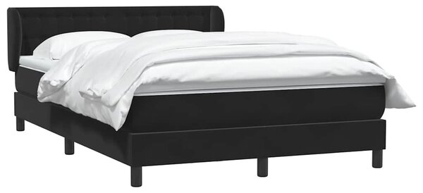 Box spring postel s matrací černá 160x210 cm samet 3317867