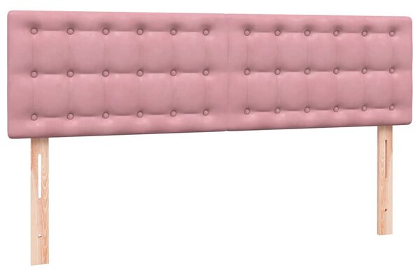 Box spring postel s matrací růžová 160x210 cm samet 3317870