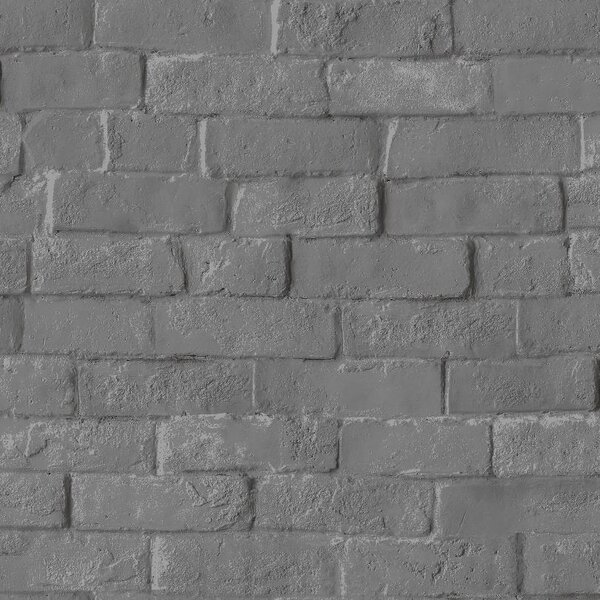 Vliesové tapety na zeď Pop L90509, cihly tmavě šedé, rozměr 10,05 m x 0,53 m, UGEPA