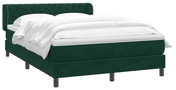 Box spring postel s matrací tmavě zelená 160x220 cm samet 3317826