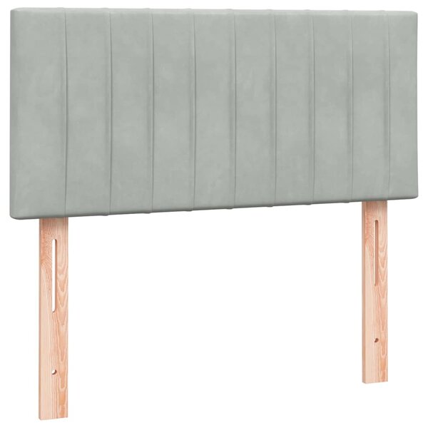 Box Spring Postel s matrací Světle šedá 90x220 cm Samet 3317721