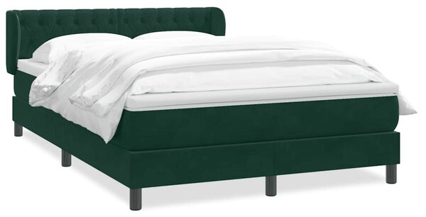 Box spring postel s matrací tmavě zelená 160x220 cm samet 3317826