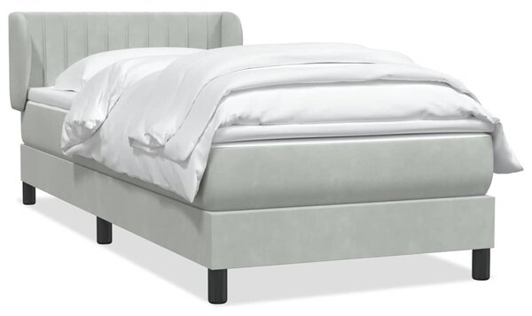 Box Spring Postel s matrací Světle šedá 90x220 cm Samet 3317721
