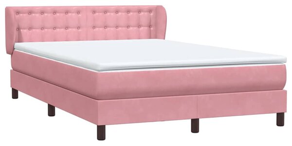 Box spring postel s matrací růžová 160x210 cm samet 3317870