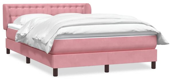 Box spring postel s matrací růžová 160x210 cm samet 3317870