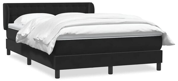 Box spring postel s matrací černá 160x210 cm samet 3317867