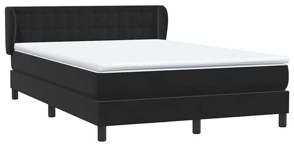 Box spring postel s matrací černá 160x210 cm samet 3317867