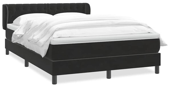 Box spring postel s matrací černá 160x210 cm samet 3317783
