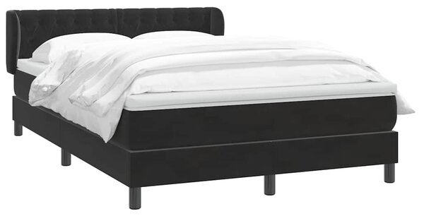 Box spring postel s matrací černá 160x210 cm samet 3317783