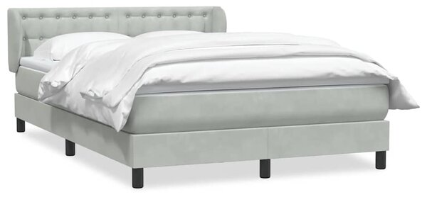 Box spring postel s matrací světle šedá 160x210 cm samet 3317865