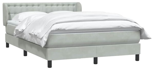 Box spring postel s matrací světle šedá 160x210 cm samet 3317865