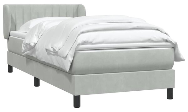 Box Spring Postel s matrací Světle šedá 90x220 cm Samet 3317721
