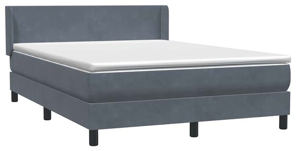 Box spring postel s matrací tmavě šedá 160x210 cm samet 3317950