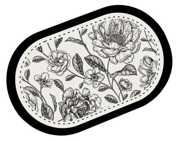 Černobílá koupelnová předložka 60x100 cm Rasse – Foutastic