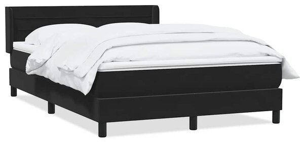Box spring postel s matrací černá 160x210 cm samet 3318203