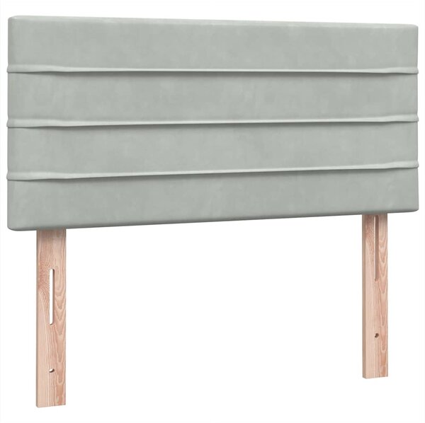 Box Spring Postel s matrací Světle šedá 90x220 cm Samet 3318225