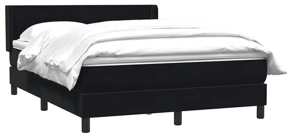 Box spring postel s matrací černá 160x210 cm samet 3317951