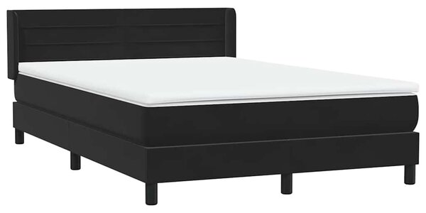 Box spring postel s matrací černá 160x210 cm samet 3318203
