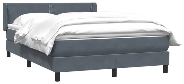 Box spring postel s matrací tmavě šedá 160x210 cm samet 3318034