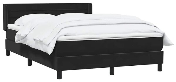 Box spring postel s matrací černá 160x210 cm samet 3318203