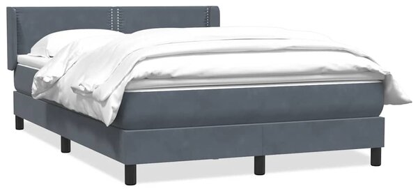Box spring postel s matrací tmavě šedá 160x210 cm samet 3318034