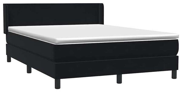 Box spring postel s matrací černá 160x210 cm samet 3317951