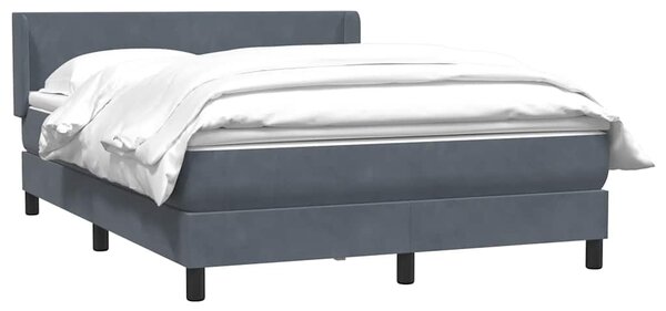 Box spring postel s matrací tmavě šedá 160x210 cm samet 3317950