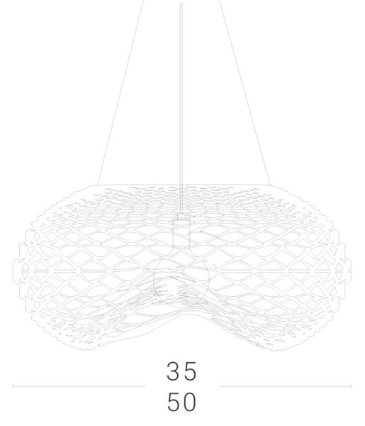 Zava Net E27 závěsné svítidlo Ø350BíláNL4