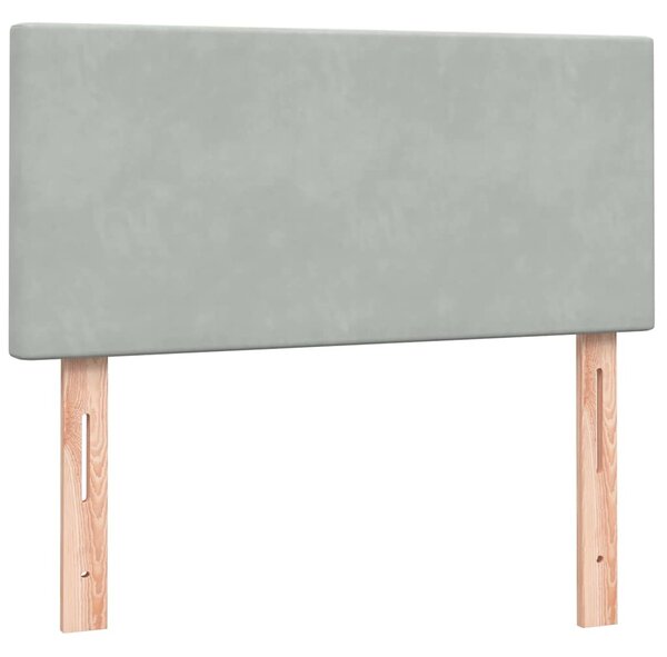 Box Spring Postel s matrací Světle šedá 90x220 cm Samet 3317973