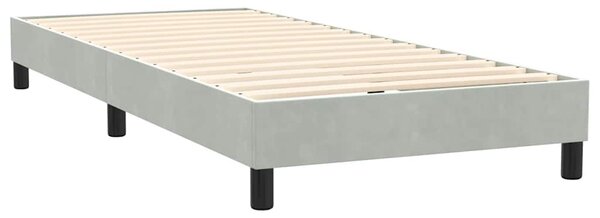 Box Spring Postel s matrací Světle šedá 90x220 cm Samet 3317973