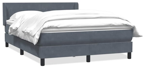 Box spring postel s matrací tmavě šedá 160x210 cm samet 3317950