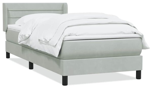 Box Spring Postel s matrací Světle šedá 90x220 cm Samet 3318225