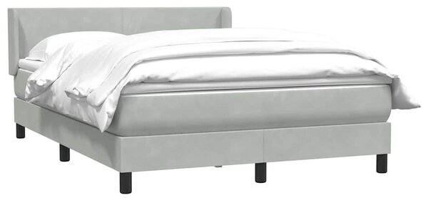 Box spring postel s matrací světle šedá 160x210 cm samet 3317949