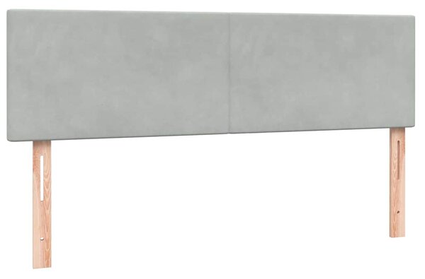 Box spring postel s matrací světle šedá 160x210 cm samet 3317949