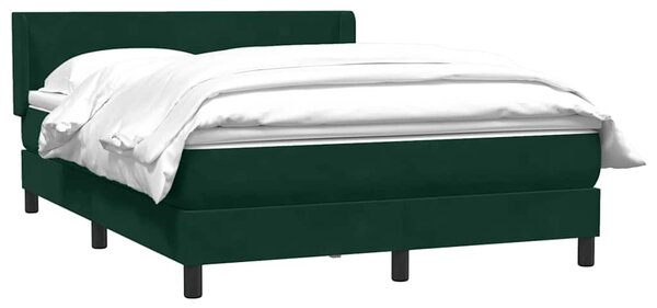 Box spring postel s matrací tmavě zelená 160x220 cm samet 3317994