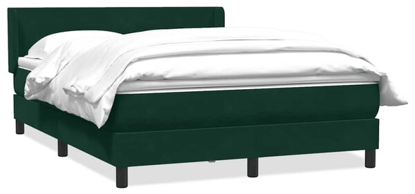 Box spring postel s matrací tmavě zelená 160x220 cm samet 3317994
