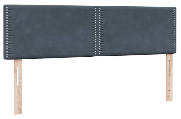 Box spring postel s matrací tmavě šedá 160x210 cm samet 3318034