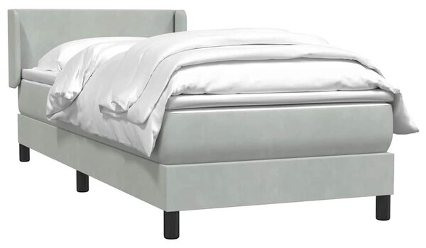 Box Spring Postel s matrací Světle šedá 90x220 cm Samet 3317973