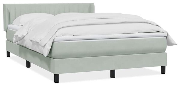 Box spring postel s matrací světle šedá 160x210 cm samet 3318285