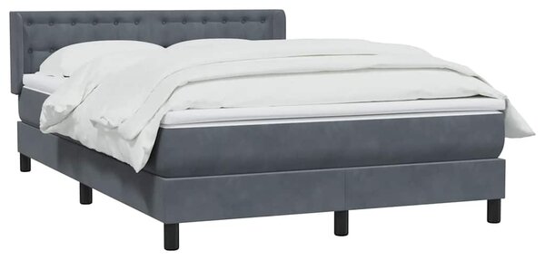 Box spring postel s matrací tmavě šedá 160x210 cm samet 3318454