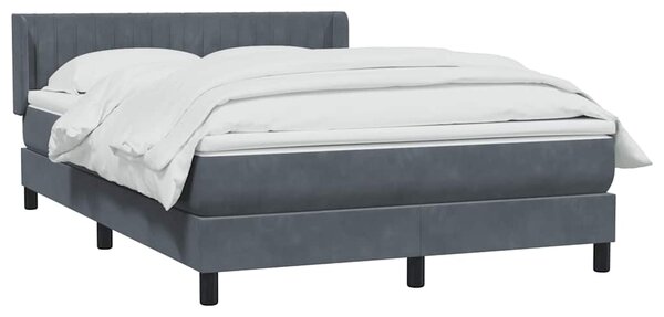 Box spring postel s matrací tmavě šedá 160x210 cm samet 3318286