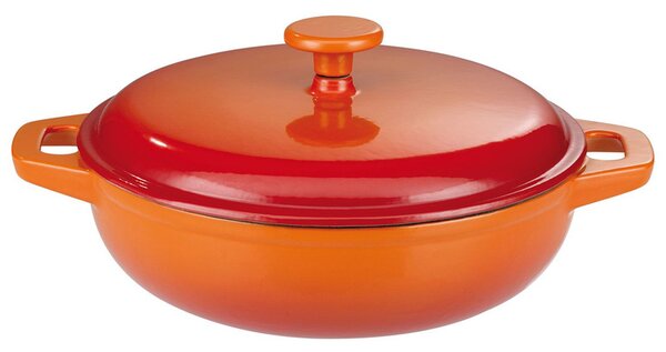 GSW Litinový hrnec na dušení / Pekáč, Ø 30 cm (hrnec na dušení, oranžová, 30 cm) (100290572001)