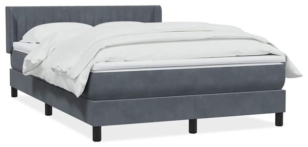 Box spring postel s matrací tmavě šedá 160x210 cm samet 3318286